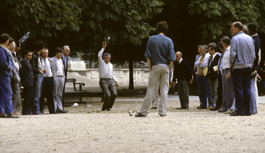 Pétanque in den Tuilerien, 1985
